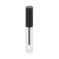 High quality cosmetics vendors black top 8ml empty clear lip gloss tubes wirh wands custom logo